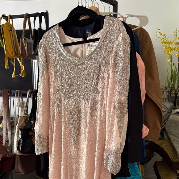 Fantasy of Sister Max Exclusively SAMAGH 💯 Silk Formal Vintage Sequined Dress 12 - Picture 5 of 16